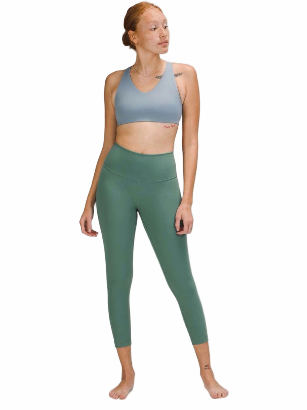 Lululemon Wunder Under High Rise Luxstreme Crop 23” Size 14 Sage Green Leggings